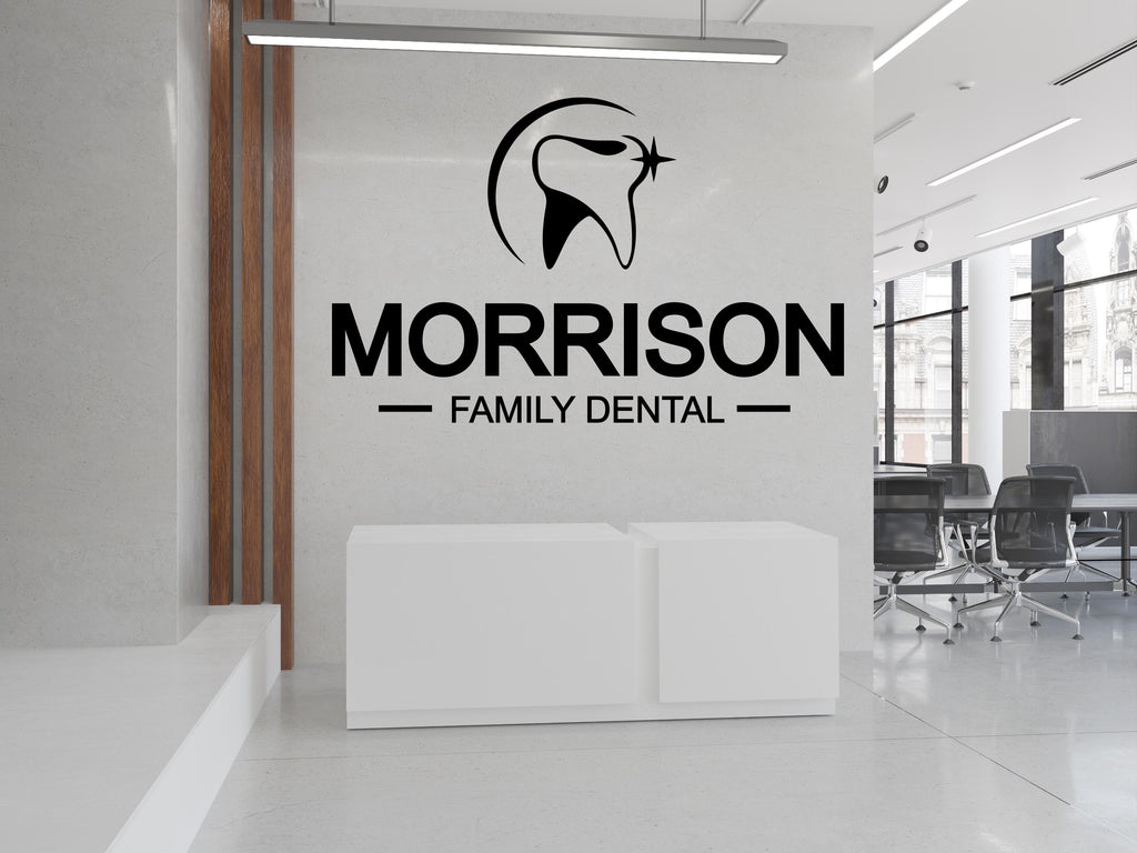 Dental Clinic Name Wall Decal Dental Care Teeth Wall Decal Dental Wall Decal Dental Wall Art Window Wall Sticker Dentist Office Decor 452LU