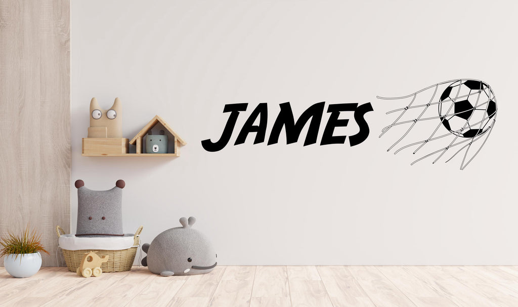 Soccer Name Wall Decor, Football Wall Decal Sport Vinyl, Football stickers, Boys Passion, Goal Wall Art, Wall Stickers, Kids Room 455LU