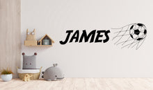Load image into Gallery viewer, Soccer Name Wall Decor, Football Wall Decal Sport Vinyl, Football stickers, Boys Passion, Goal Wall Art, Wall Stickers, Kids Room 455LU
