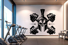 Load image into Gallery viewer, Spartan Gym Wall Decor Ancient Fitness Wall Art Skull Gym Wall Decals Spartan Wall Decal Crossfit Gifts Home Gym Wall Sticker Gym 505RS