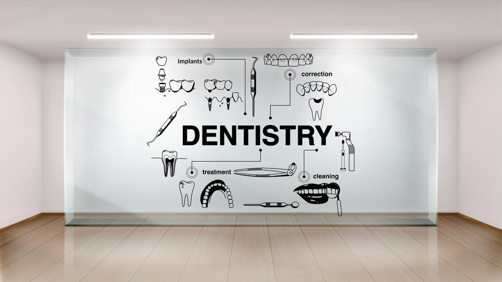 Dentistry Wall Decor Dental Care Wall Decal Teeth Wall Decal Teeth Wall Sticker Dental Wall Decal Dental Wall Art Window Wall Sticker 457LU
