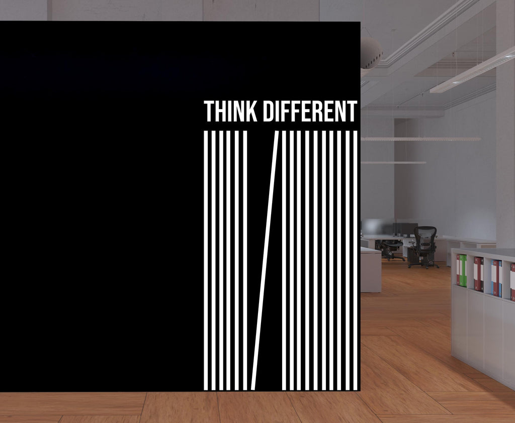 Think Different Work Quote Decal for Office Employee, Motivational Inspirational Teamwork Wall Decal Sticker Decor for Office 467LU