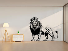 Load image into Gallery viewer, Lion wall decals, Lion Wall Sticker, Lion wall art, Animals wall vinyl Wild Lion Vinyl Sticker Decor Nursery Wild Pet Murals 495LU