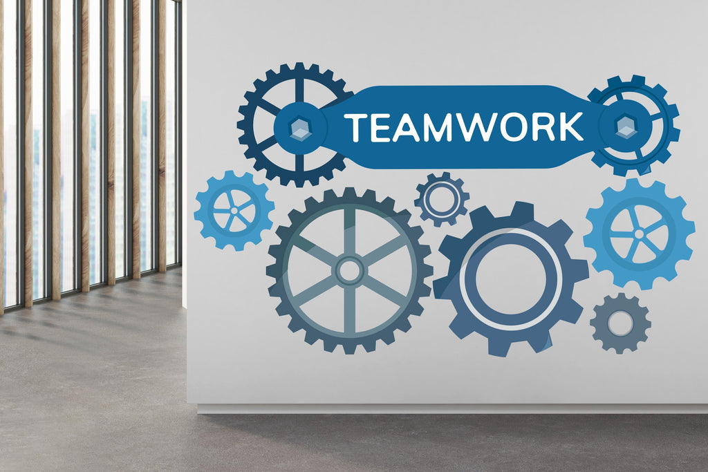 Teamwork Office Wall Decal Idea Teamwork Business Worker Inspire Office Decoration Motivation Stickers Mural Unique Gift 494RS