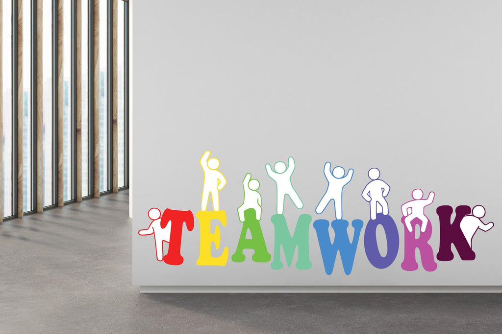Teamwork Office Wall Decal Idea Teamwork Business Worker Inspire Office Decoration Motivation Stickers Mural Unique Gift 495RS