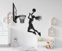 Load image into Gallery viewer, Basketball Girl wall decal Sport Wall Decal Kids Decal Personalized Gifts wall Vinyl Wall Sticker Boy Room 510RS