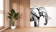 Load image into Gallery viewer, Cute Elephant Wall Decal for Nursery, Baby Animal Wall Sticker, Safari Theme Kids Room Decor, Adorable Elephant Wall Art 497LU