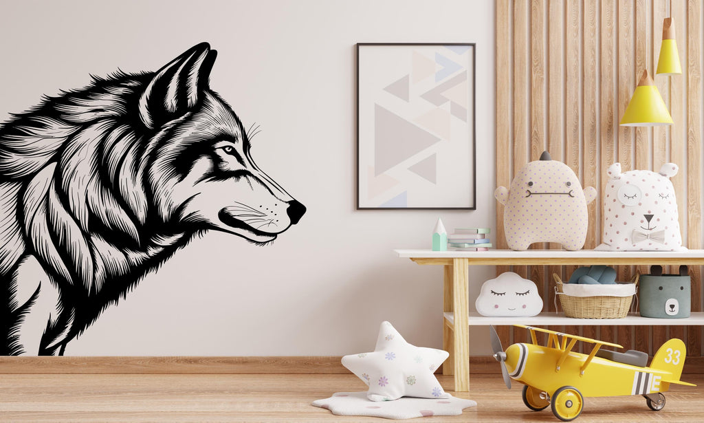 Wolf Wall Decal, Wolf Wall Art, Wolf Room Wall Decor Wolf Room Wall Sticker Wolf Wall Decor Animals Stickers 498LU