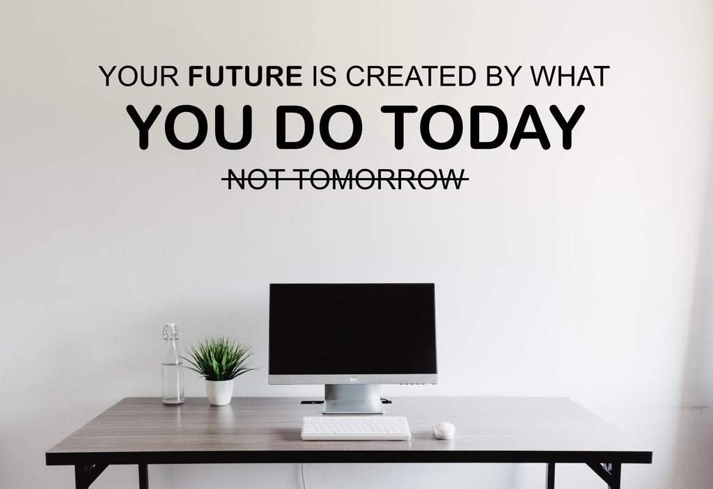 Office wall decal, Work Quote Decal for Office Employee, Motivational Inspirational Teamwork Wall Decal Sticker Decor for Office Walls 469LU