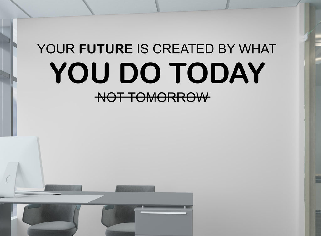 Office wall decal, Work Quote Decal for Office Employee, Motivational Inspirational Teamwork Wall Decal Sticker Decor for Office Walls 469LU