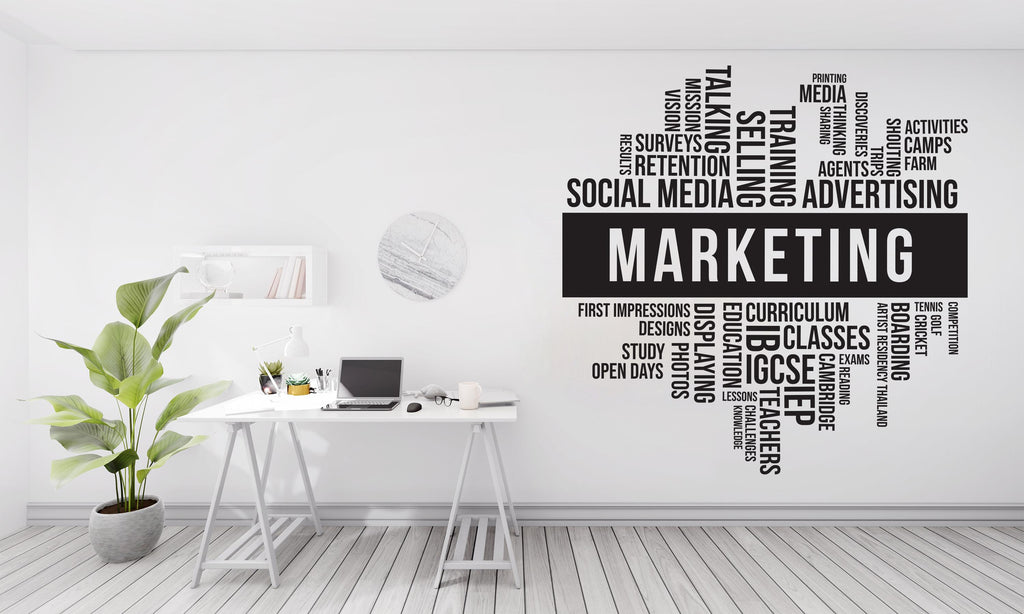 Marketing Wall Decal, Marketing Office Wall Decal, Marketing Office Wall Decor, Office Decals, Office Wall Art, Office Art 470LU