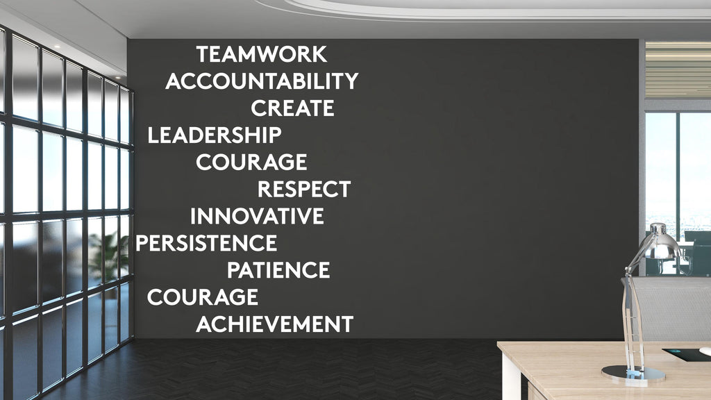 Office wall decal, Work Quote Decal for Office Employee, Motivational Inspirational Teamwork Wall Decal Sticker Decor for Office Walls 471LU