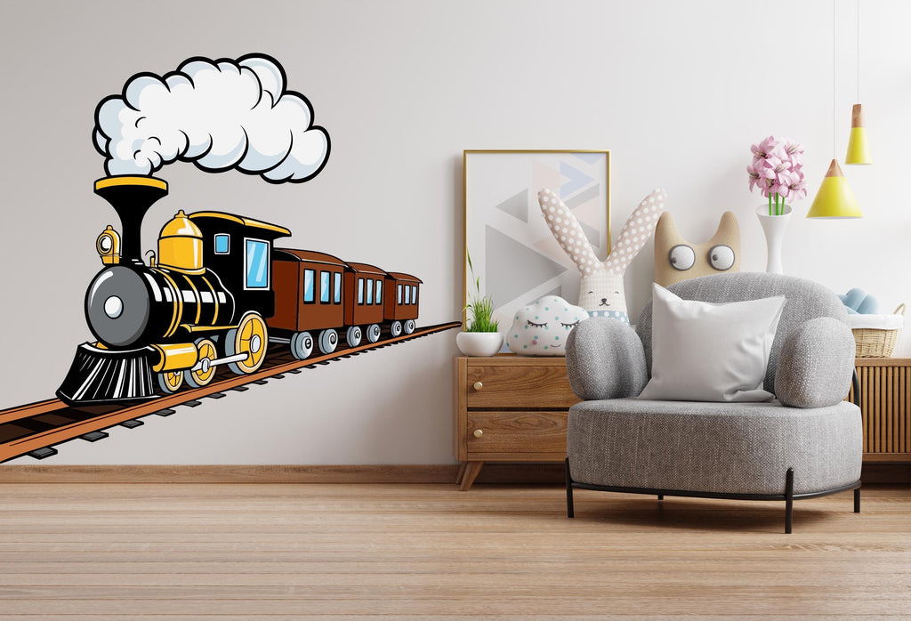 Train Wall Decal Train Wall Sticker Train Art Train Wall Vinyl Wall Decal Train Room Gifts Vinyl Wall Art Stickers 500LU