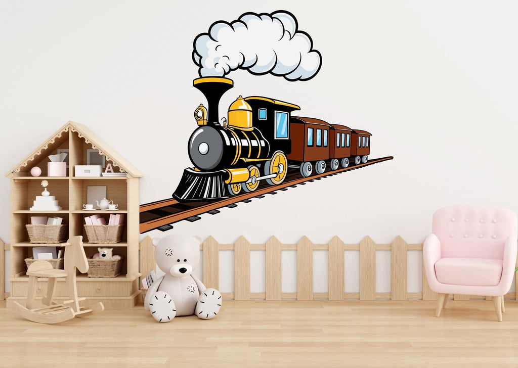Train Wall Decal Train Wall Sticker Train Art Train Wall Vinyl Wall Decal Train Room Gifts Vinyl Wall Art Stickers 500LU
