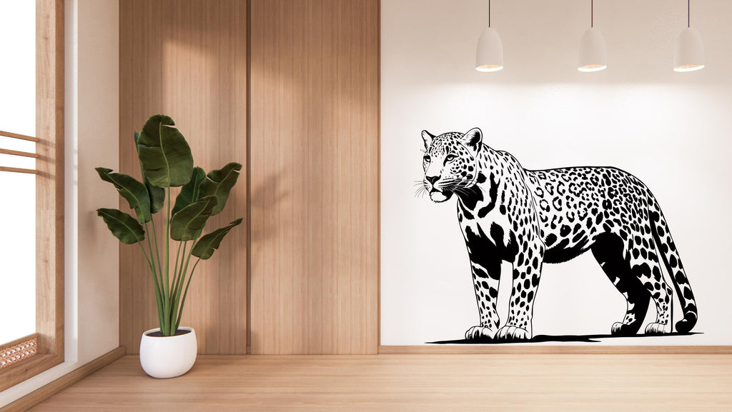 Leopard wall decals, Leopard Wall Sticker, Cheetah wall art, Animals wall vinyl Wild Cat Vinyl Sticker Decor Nursery Wild Pet Murals 501LU