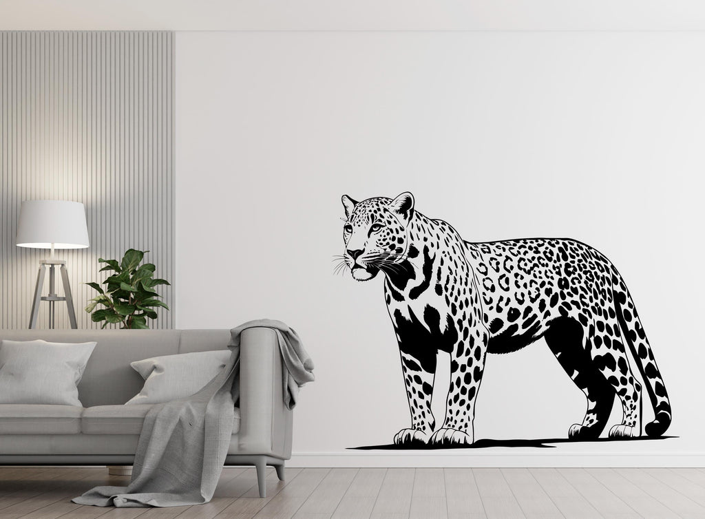 Leopard wall decals, Leopard Wall Sticker, Cheetah wall art, Animals wall vinyl Wild Cat Vinyl Sticker Decor Nursery Wild Pet Murals 501LU