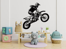 Load image into Gallery viewer, Motocross Wall Decal Dirt Bike Rider Wall Sticker Motorcycle Wall Decor Wall Stickers Nursery Bedroom Decor 503LU