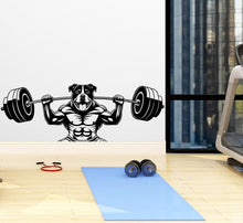 Load image into Gallery viewer, Dog Gym Wall Decor Dog Fitness Wall Art Gym Wall Decals Dog Wall Decal Crossfit Gifts Home Gym Wall Sticker Gym 506LU