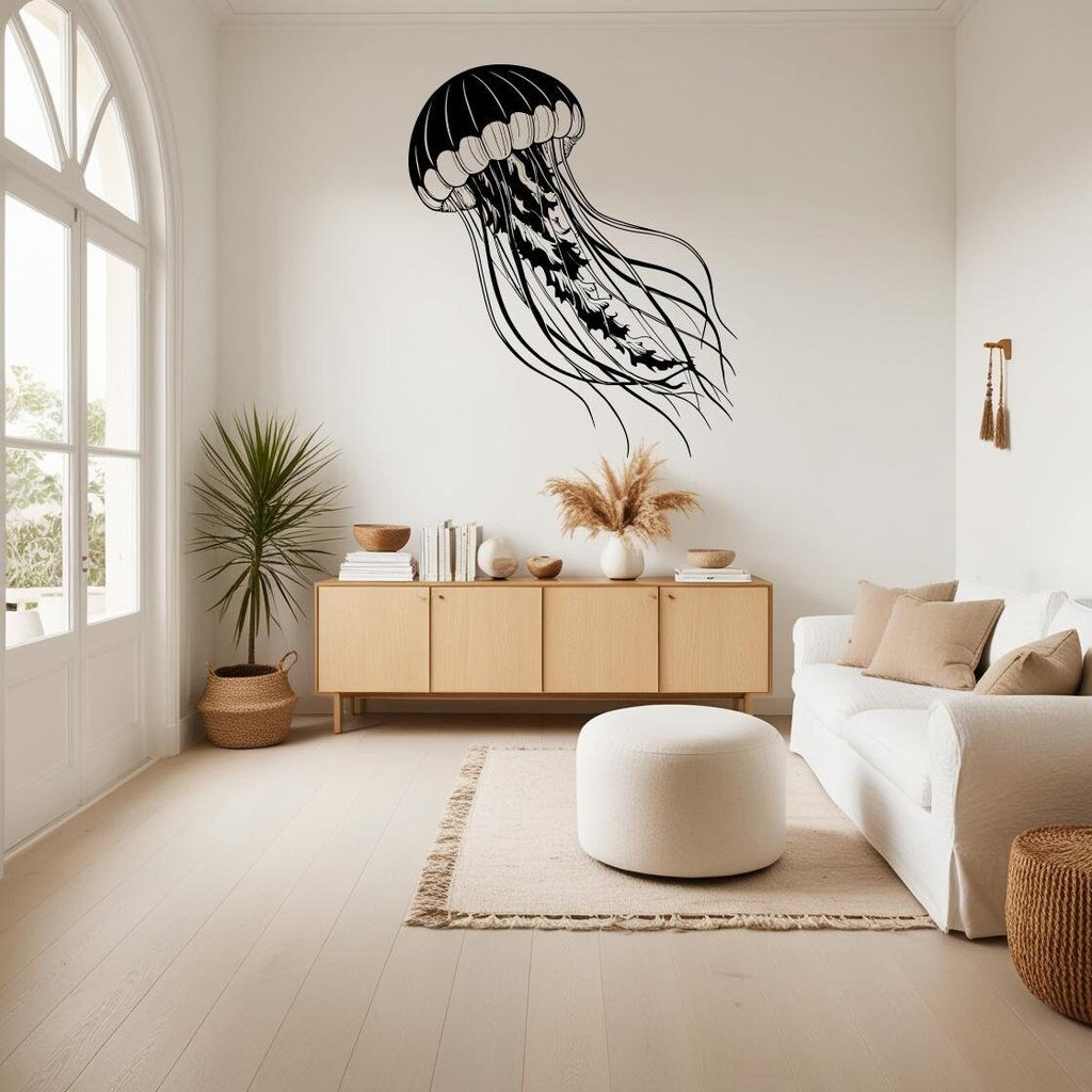 Jellyfish Wall Decal, Jellyfish Wall Art Modern Wall Stickers, Jellyfish Bathroom Decor, Jellyfish Room Wall Art Jellyfish Home Decor 507LU