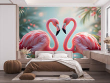 Load image into Gallery viewer, Flamingo Wall Graphics Peel and Stick Girl room Wallpaper Nursery Self Adhesive Removable nursery wall decor Mural 521RS