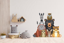 Load image into Gallery viewer, Cartoon Animals Set Wall Decal, Kids bedroom wall sticker, Animals Wall Decor Nursery Decals, Kids Wall Decals, Children's Room Decor 476LU