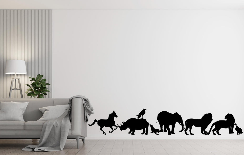 Animals Safari Wall Decal, Animals set for Wall Decor, Jungle Adventure Wall Decor, Animal wall stickers for nursery, Safari Wall Art 511LU