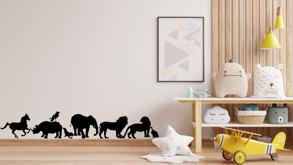 Animals Safari Wall Decal, Animals set for Wall Decor, Jungle Adventure Wall Decor, Animal wall stickers for nursery, Safari Wall Art 511LU