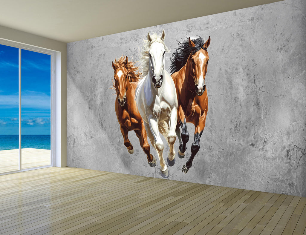 Wild Horses Decal Wild Horses Sticker, Mustangs Decal Horse Wall Sticker, Stallion Wall Mural, Animals Wall Sticker Vinyl Decor VN013