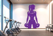 Load image into Gallery viewer, Gym Wall Decal Home Gym Girl Power fitness Quote Decor Workout Art Vinyl Gym Wall Stickers Bedroom Gym Workout Motivation Crossfit 500RS