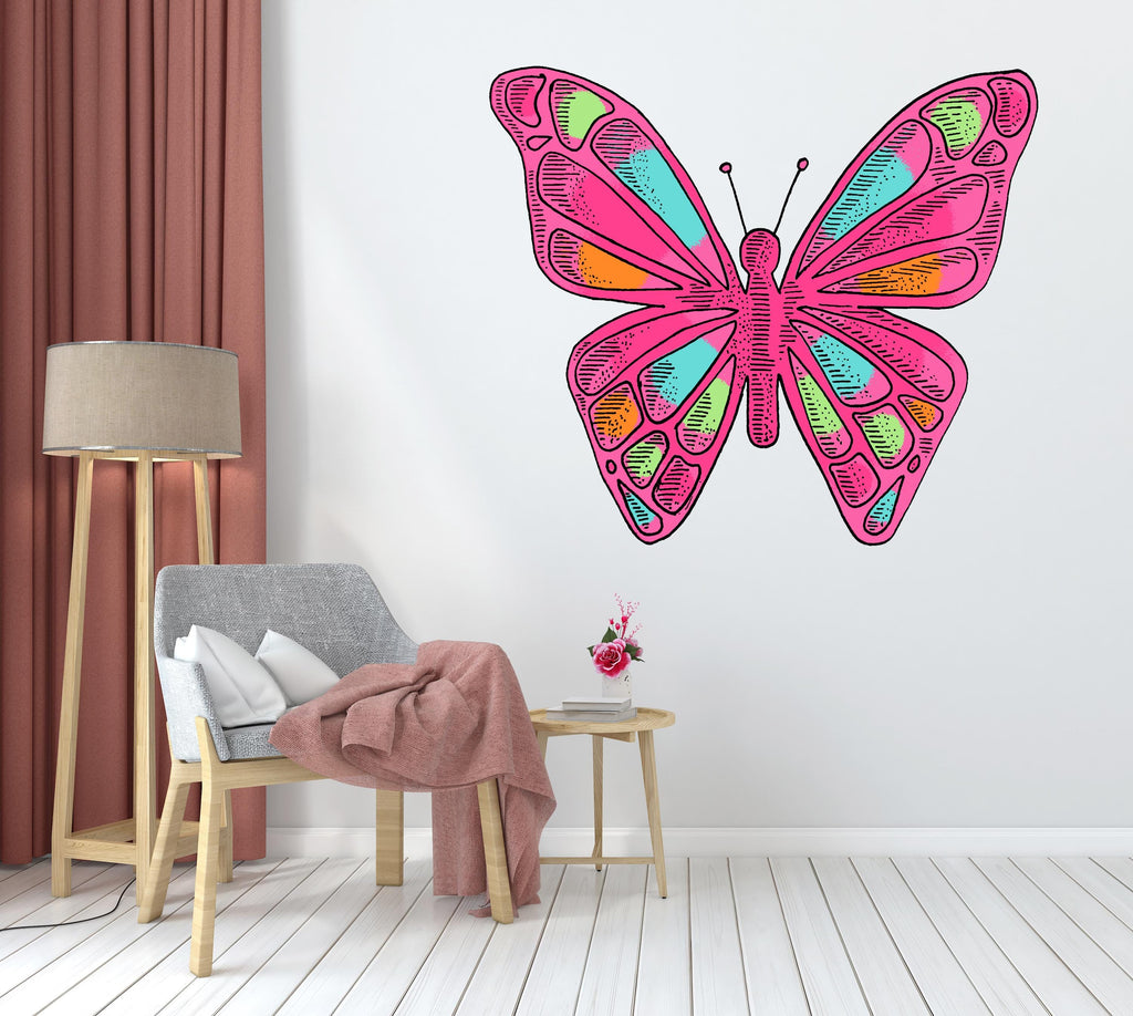 Colorful Butterfly Wall Decal, Butterfly Wall Stickers, Butterfly wall decor, Wall decoration, Kids room decoration, Stickers for kids 479LU