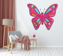 Load image into Gallery viewer, Colorful Butterfly Wall Decal, Butterfly Wall Stickers, Butterfly wall decor, Wall decoration, Kids room decoration, Stickers for kids 479LU