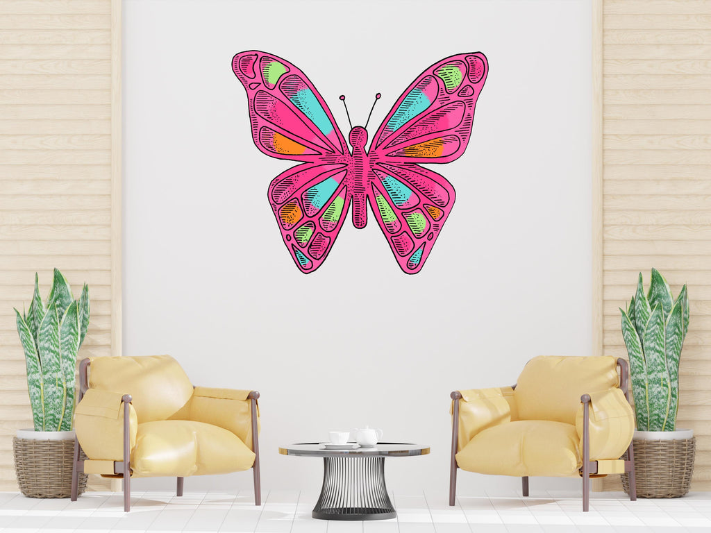 Colorful Butterfly Wall Decal, Butterfly Wall Stickers, Butterfly wall decor, Wall decoration, Kids room decoration, Stickers for kids 479LU