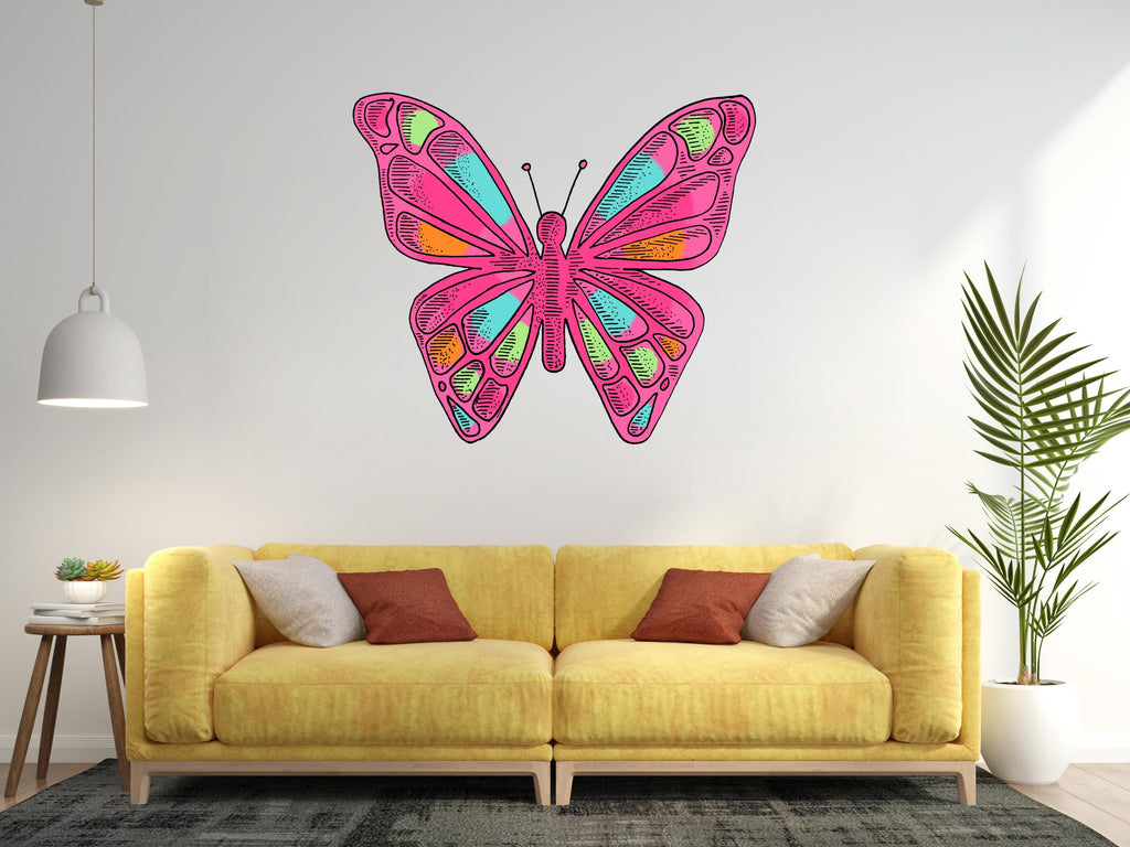 Colorful Butterfly Wall Decal, Butterfly Wall Stickers, Butterfly wall decor, Wall decoration, Kids room decoration, Stickers for kids 479LU