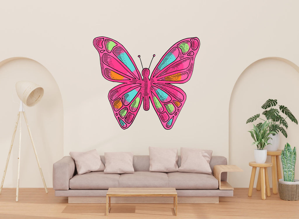 Colorful Butterfly Wall Decal, Butterfly Wall Stickers, Butterfly wall decor, Wall decoration, Kids room decoration, Stickers for kids 479LU
