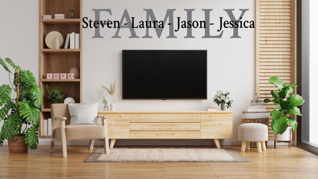 Custom Personalized Family Names Vinyl Wall Sticker Decal - Family Wall Sign Monogram - Vinyl Lettering Wall Decor, Housewarming gifts 513LU