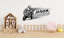 Load image into Gallery viewer, Motocross Wall Decor, Motocross Wall Decals, Ride Wall Art, Stickers Bedroom Motocross Wall Vinyl Nursery Wall Decals Art 486LU