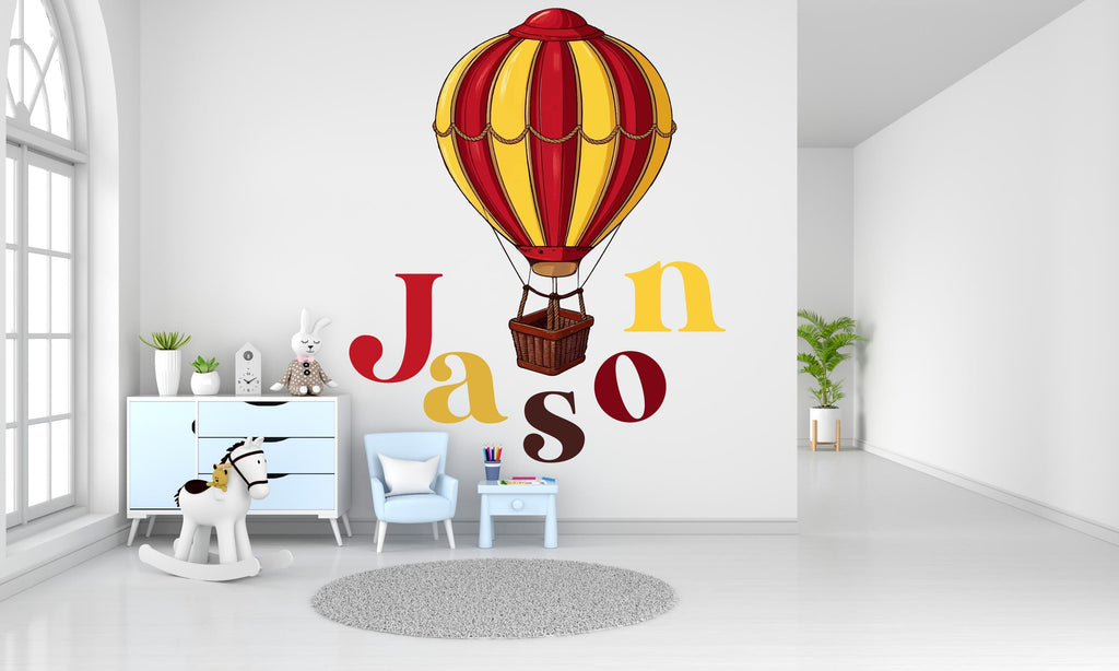 Personalized Hot Air Balloon Name Sign, Custom Gift, Hot Air Balloon Name, Hot Air Balloon Name Sign, Pilot Name Sign, Kids room decor 518LU