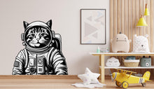 Load image into Gallery viewer, Astronaut Cat wall decal Cat decor Astronaut Pet Sticker Cat wall art Decal Cat Lover Animals anime decal Cat Bathroom Wall Decals 489LU