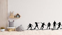 Load image into Gallery viewer, Soccer wall decor, Football Wall Decal Sport Vinyl, Soccer Players Football stickers, Kids Bedroom Sports Decor, Wall Stickers 522LU
