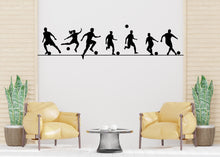 Load image into Gallery viewer, Soccer wall decor, Football Wall Decal Sport Vinyl, Soccer Players Football stickers, Kids Bedroom Sports Decor, Wall Stickers 523LU