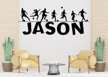 Load image into Gallery viewer, Soccer wall decor, Football Wall Decal Sport Vinyl, Soccer Players Football stickers, Kids Bedroom Sports Decor, Wall Stickers 523LU