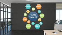 Load image into Gallery viewer, Core Value Wall Decor Our Value Wall Decal Trust Innovation Office Exellence Teamwork Wall Stickers Custom Personalized office Gift 490LU