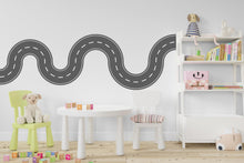 Load image into Gallery viewer, Road wind Wall Decal Highway Vinyl Sticker Track Route Wall Decor Kids Playroom Boys Room Wall Art Automotive Bedroom Mural Sticker 524LU