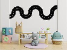 Load image into Gallery viewer, Road wind Wall Decal Highway Vinyl Sticker Track Route Wall Decor Kids Playroom Boys Room Wall Art Automotive Bedroom Mural Sticker 524LU