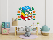Load image into Gallery viewer, Library Floral Wall Art Decal, Library Wall Decal, Education Decals, Kids Room, Reading room, Nurseries, School, Kids Gifts, Dorm Room 525LU