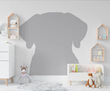 Load image into Gallery viewer, Large Dog Head Decal, Headboard Color Block, Boho Wall Decal, Bed Headboard Sticker, Headboard Wall Decal, Dog Kennel Decor Ideas Gift 531LU