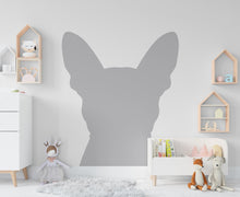 Load image into Gallery viewer, Large Dog Head Decal, Headboard Color Block, Boho Wall Decal, Bed Headboard Sticker, Headboard Wall Decal, Dog Kennel Decor Ideas Gift 532LU