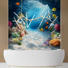 Load image into Gallery viewer, Ocean Wallpaper - Underwater Reef Wall Mural - Tropical Fish Wall Art - Peel and Stick Marine Life Wallpaper - Coastal Wall Decor Vn008