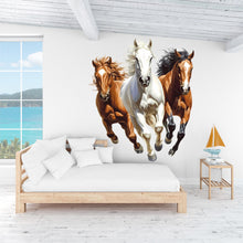Load image into Gallery viewer, Horses Wall Vinyl Stickers Decal - Running Horse Wall Sticker - Room Decor Horses Sticker - Removable Horse Decal for Kids or Bedroom Vn014