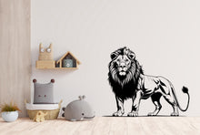 Load image into Gallery viewer, Lion wall decals, Lion Wall Sticker, Lion wall art, Animals wall vinyl Wild Lion Vinyl Sticker Decor Nursery Wild Pet Murals 495LU